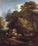 Thomas Gainsborough The Maket Cart Spain oil painting artist